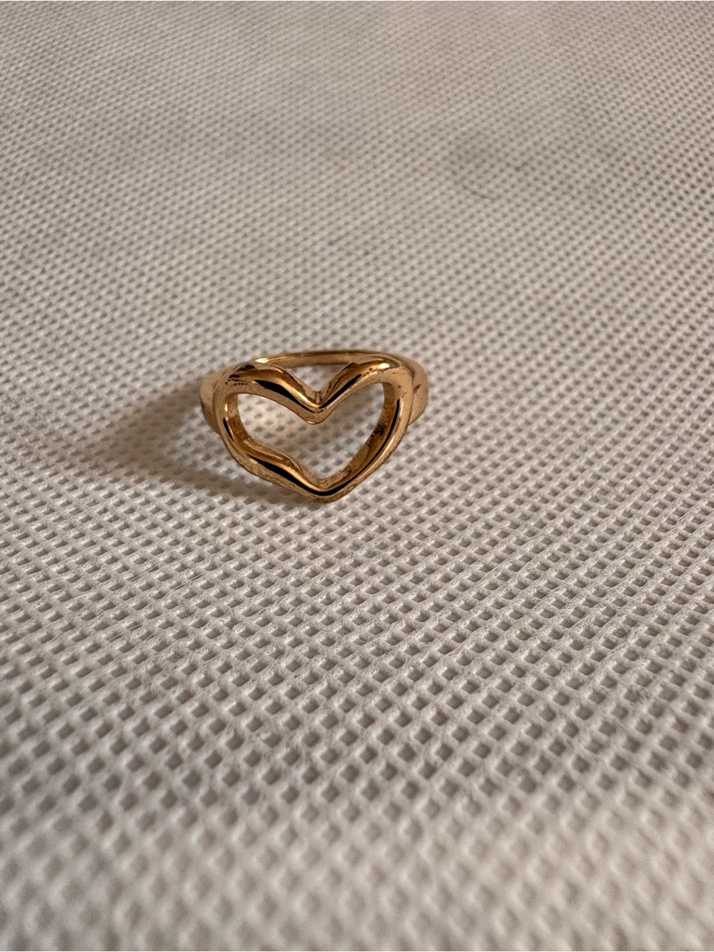 Gold Heart Openwork Ring - Women's Fashion Ring